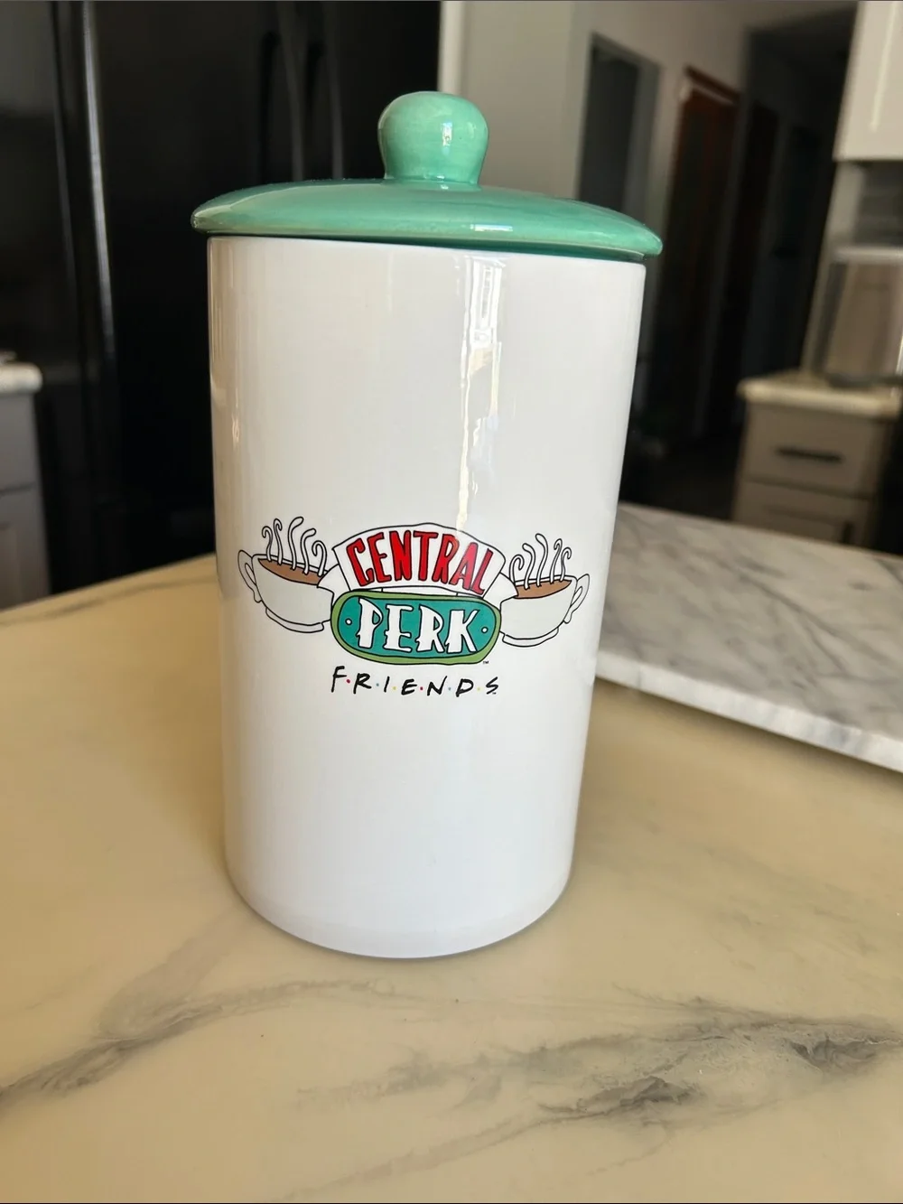 Central Perk Friends Ceramic Canister with Mint Lid